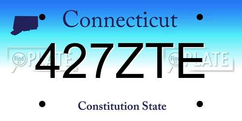 427ZTE Connecticut License Plate