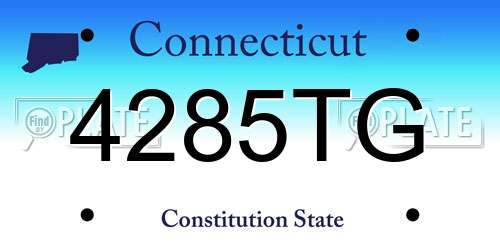 4285TG Connecticut License Plate