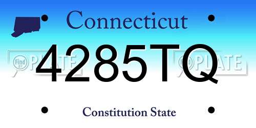 4285TQ Connecticut License Plate