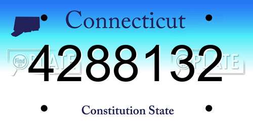 4288132 Connecticut License Plate