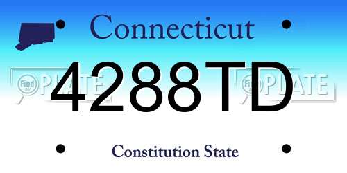 4288TD Connecticut License Plate