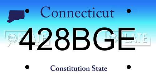 428BGE Connecticut License Plate