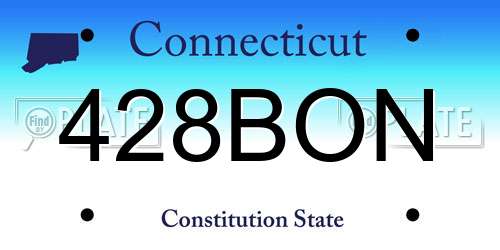 428BON Connecticut License Plate
