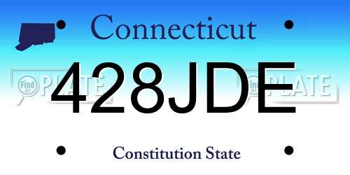 428JDE Connecticut License Plate