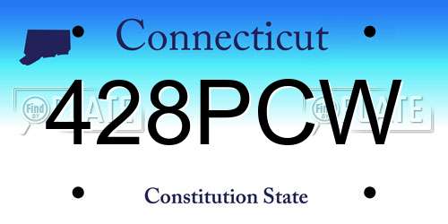 428PCW Connecticut License Plate