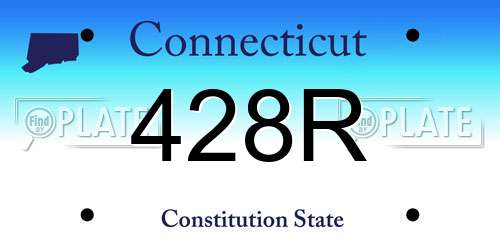 428R Connecticut License Plate