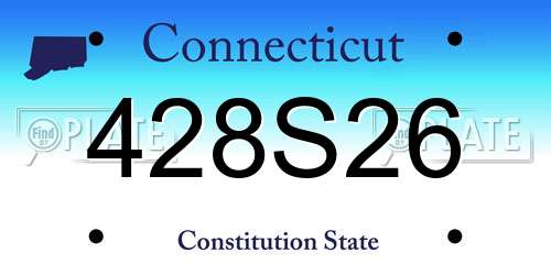 428S26 Connecticut License Plate