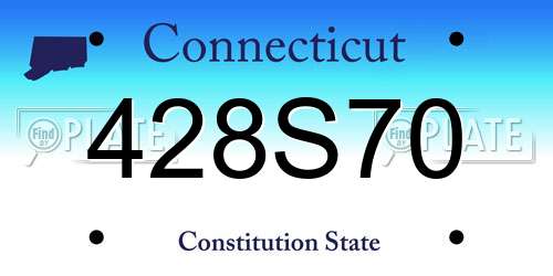428S70 Connecticut License Plate