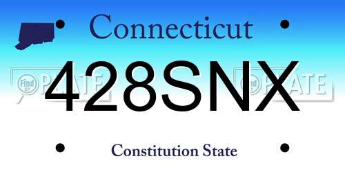 428SNX Connecticut License Plate