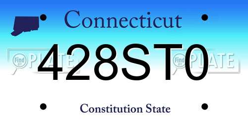 428ST0 Connecticut License Plate