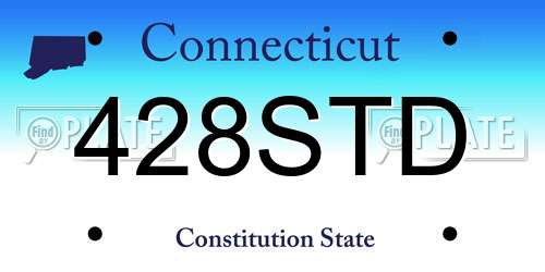 428STD Connecticut License Plate
