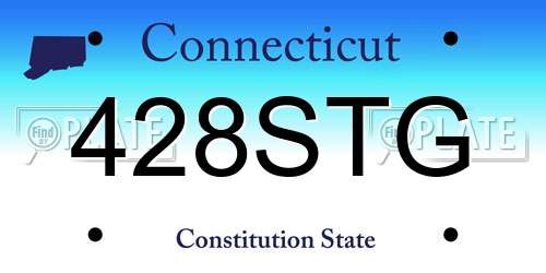 428STG Connecticut License Plate