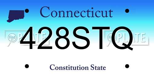 428STQ Connecticut License Plate