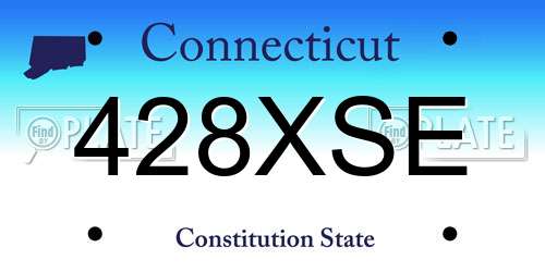 428XSE Connecticut License Plate