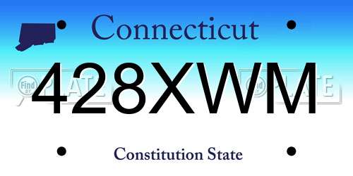 428XWM Connecticut License Plate