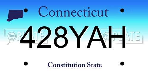 428YAH Connecticut License Plate