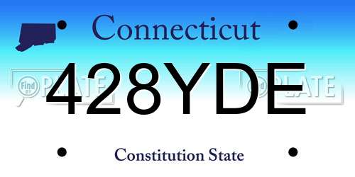 428YDE Connecticut License Plate
