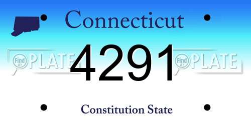 4291 Connecticut License Plate
