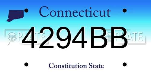 4294BB Connecticut License Plate