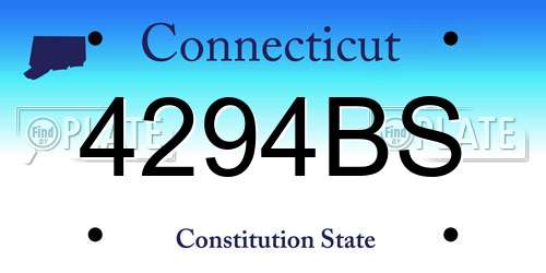 4294BS Connecticut License Plate