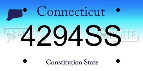 4294SS Connecticut License Plate