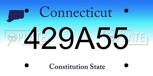 429A55 Connecticut License Plate
