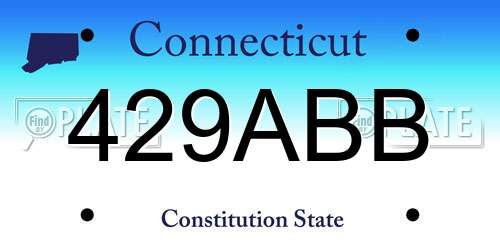 429ABB Connecticut License Plate