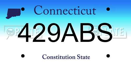 429ABS Connecticut License Plate