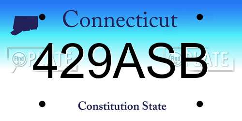 429ASB Connecticut License Plate