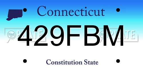429FBM Connecticut License Plate