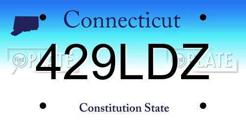 429LDZ Connecticut License Plate