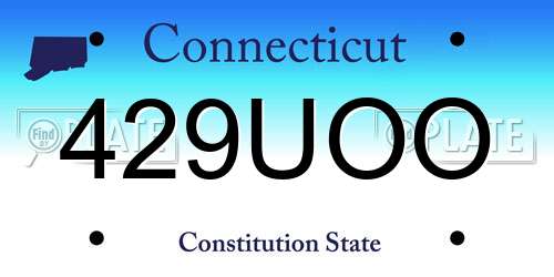 429UOO Connecticut License Plate