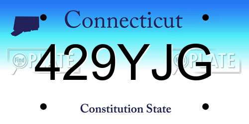 429YJG Connecticut License Plate