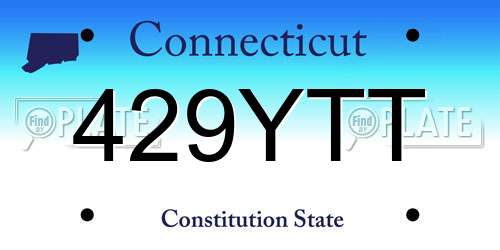 429YTT Connecticut License Plate