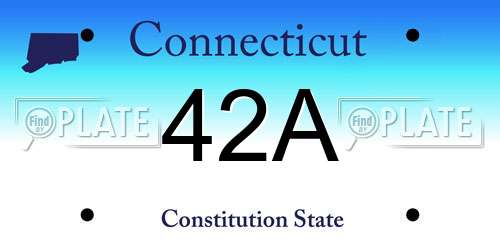 42A Connecticut License Plate