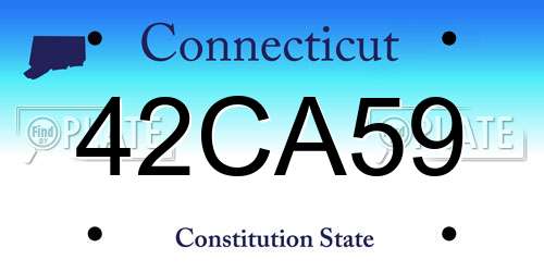 42CA59 Connecticut License Plate