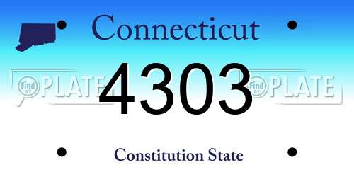 4303 Connecticut License Plate