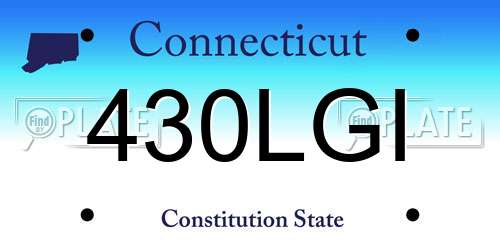 430LGI Connecticut License Plate