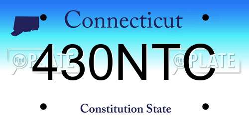 430NTC Connecticut License Plate