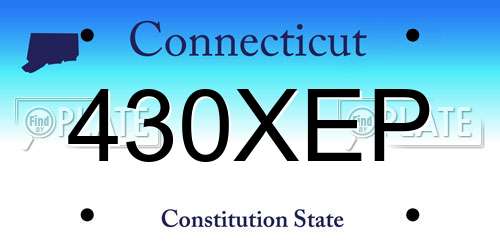 430XEP Connecticut License Plate
