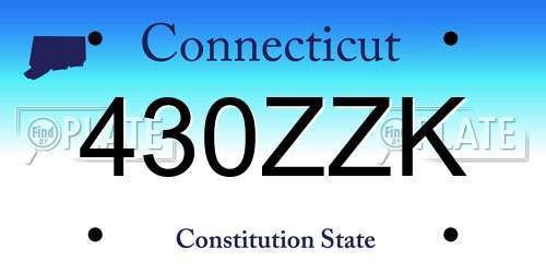 430ZZK Connecticut License Plate