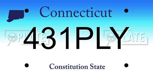 431PLY Connecticut License Plate