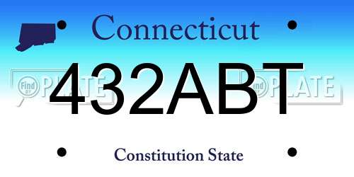 432ABT Connecticut License Plate
