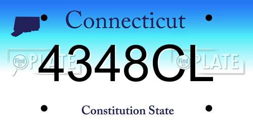 4348CL Connecticut License Plate