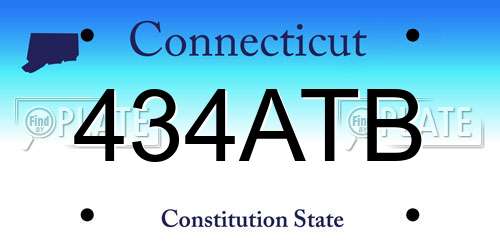 434ATB Connecticut License Plate