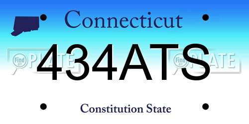 434ATS Connecticut License Plate