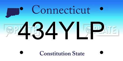 434YLP Connecticut License Plate