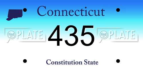 435 Connecticut License Plate