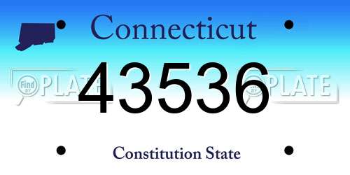 43536 Connecticut License Plate