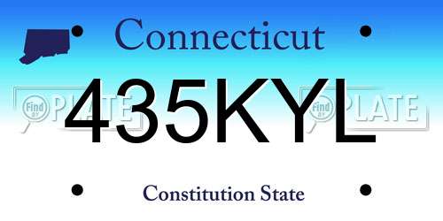 435KYL Connecticut License Plate
